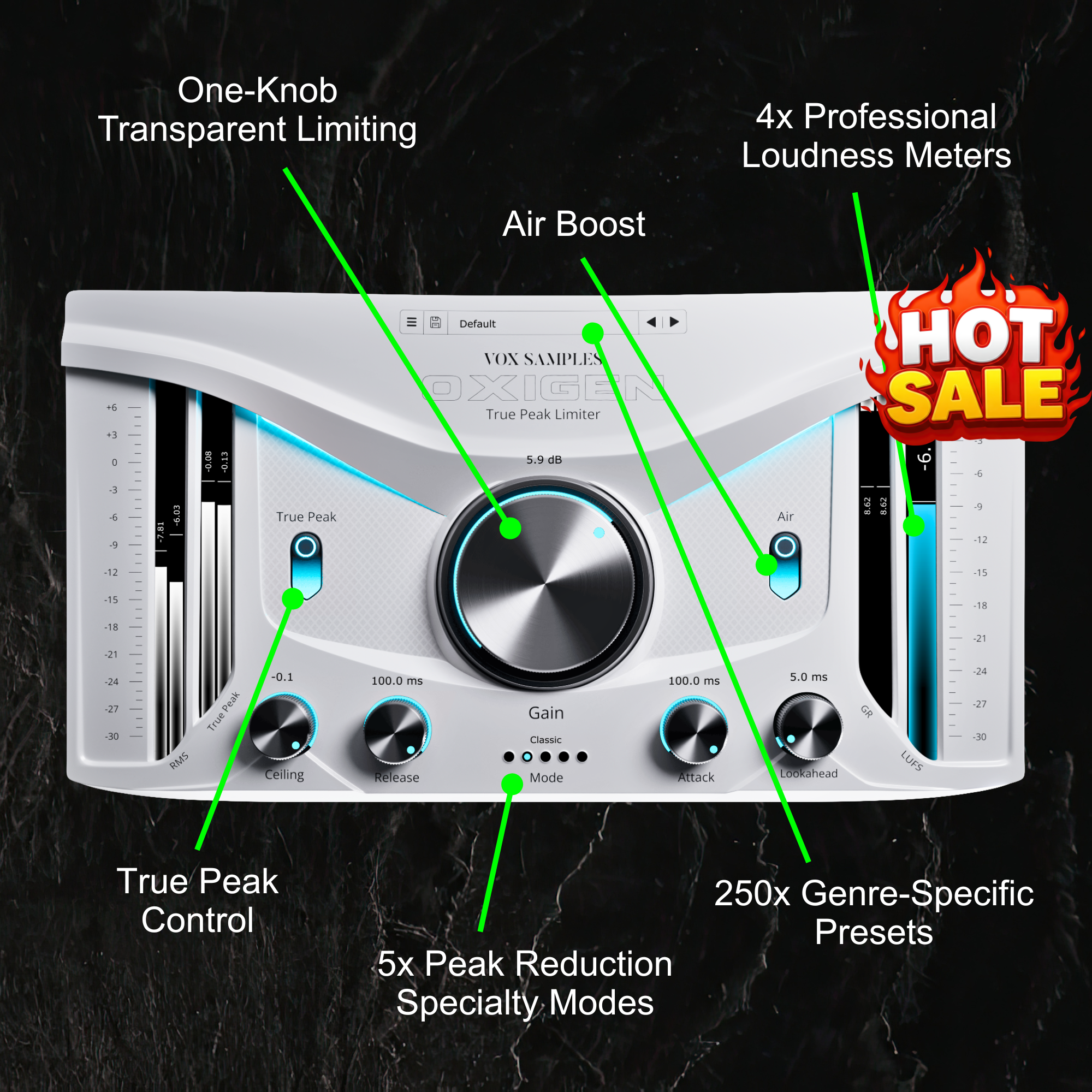 Oxigen True Peak Limiter Plugin – Vox Samples
