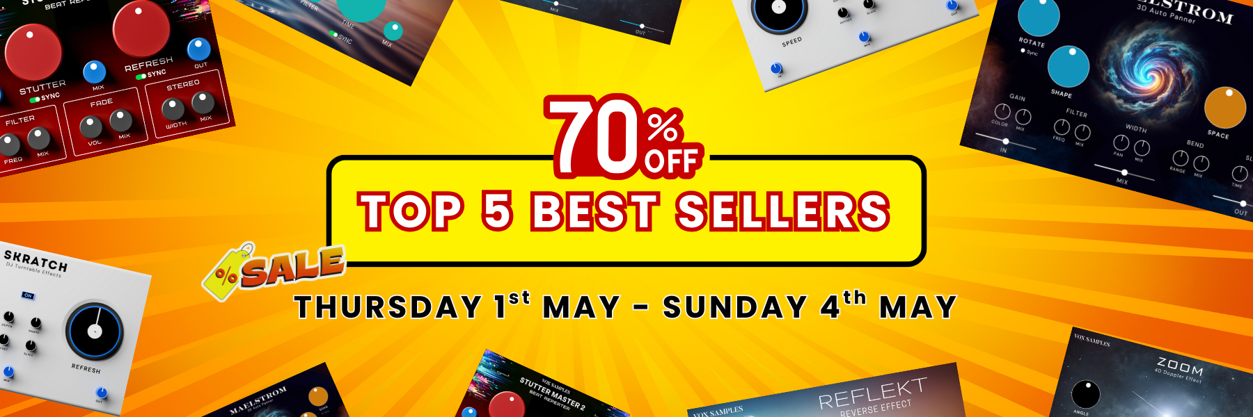 May 70% Off Discount Banner