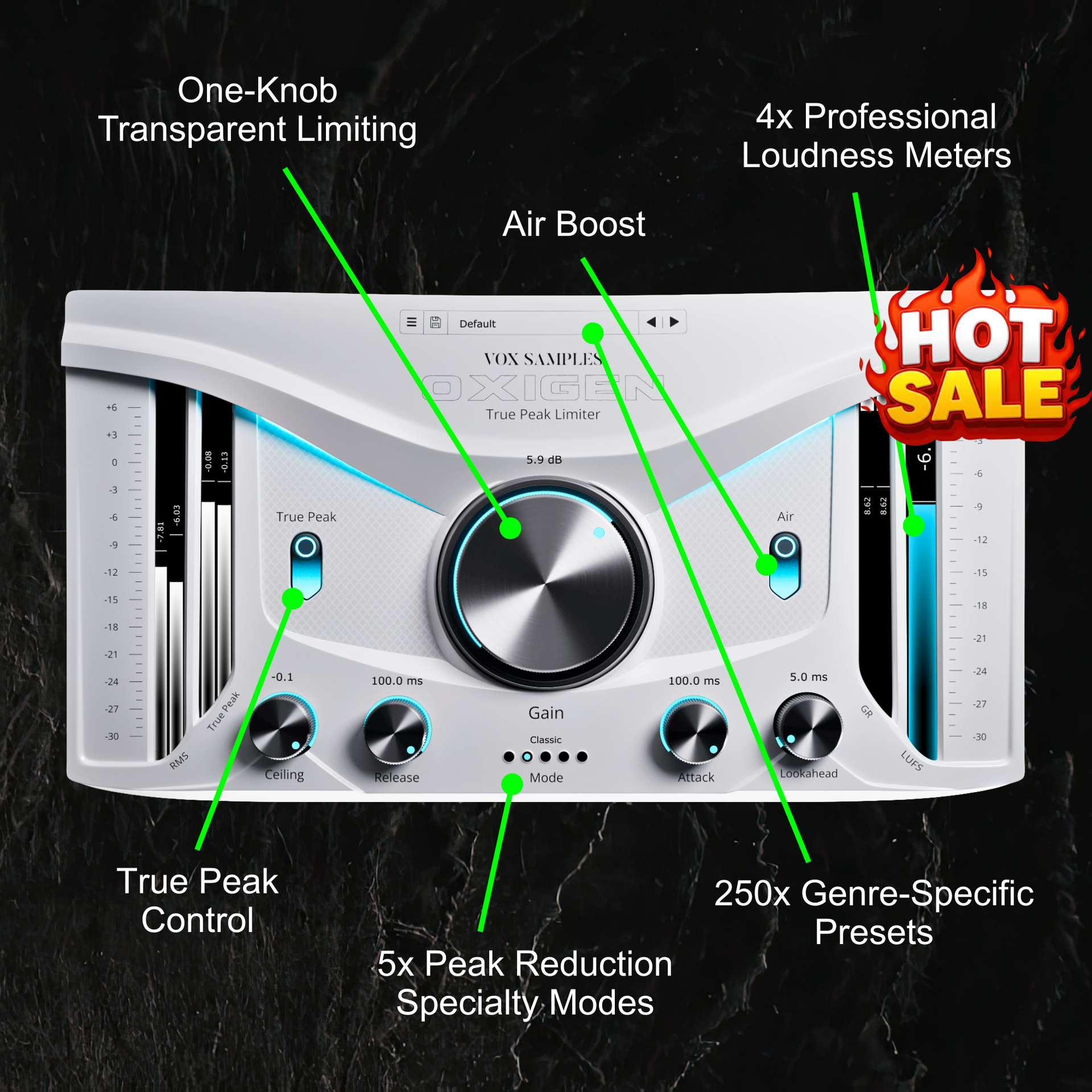 Oxigen True Peak Limiter Plugin – Vox Samples
