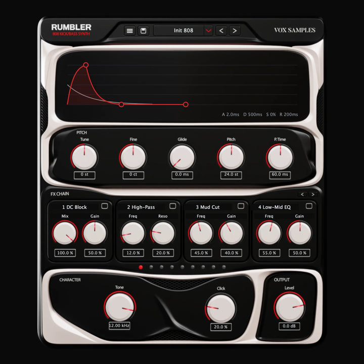 Rumbler 808 Kick/Bass Synth Plugin