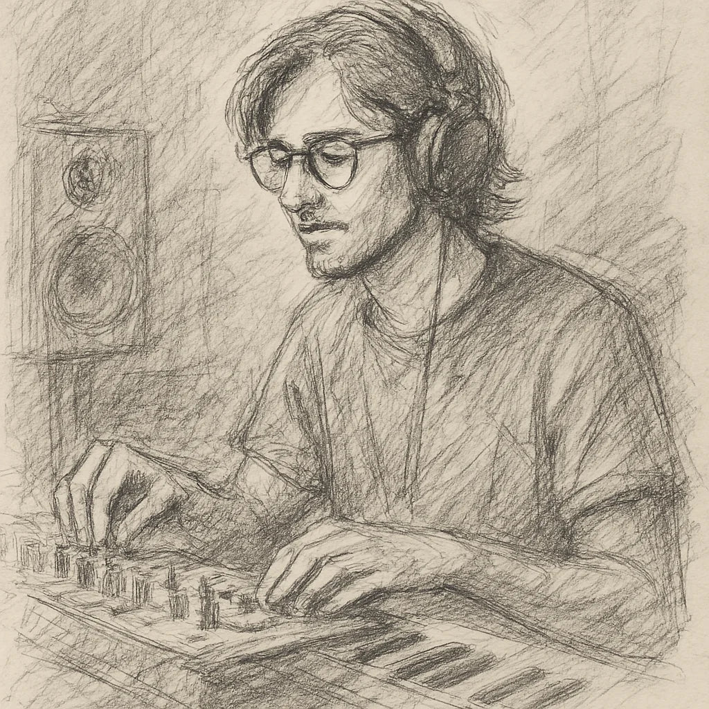 Sketch portrait of Ryan Svensson, founder of Vox Samples