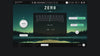 Zer0 Tuner preview: Strobe tuning, to a tenth of a cent. The strobe's bands drift while a synthesised string is off and stand still once it is in tune, on three higher strings.