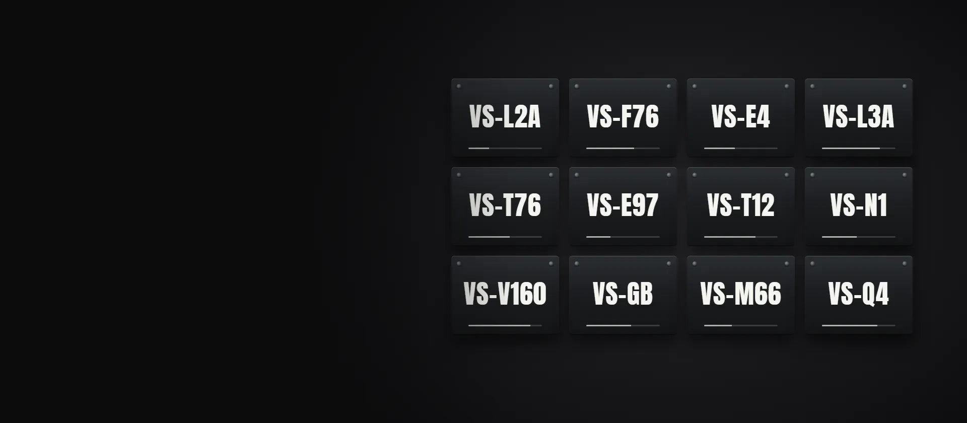 Twelve new plug-ins by name: VS-L2A, VS-F76, VS-E4, VS-L3A, VS-T76, VS-E97, VS-T12, VS-N1, VS-V160, VS-GB, VS-M66 and VS-Q4.