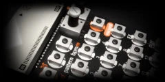 LoFi Pro 2, SAMPLER: close on a pocket sampler’s pads and coloured keys