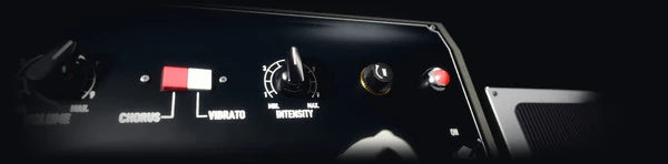 Pitch Suite Pro, VIBRATO: a photocell vibe unit’s control panel, its chorus / vibrato switch and intensity knob